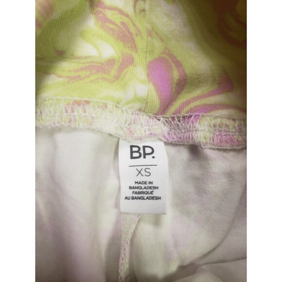 BP. Womens Size XSmall Shorts Pull On NWT Elastic Waist Purple Green Spacey - Picture 2 of 5